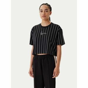 Karl Kani Póló Small Signature Essential Pinstripe 6137880 Fekete Relaxed Fit kép