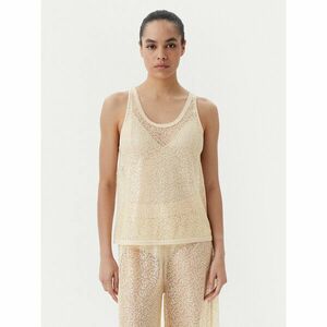 PINKO Felső Waiting canottiera rete Bézs Slim Fit kép