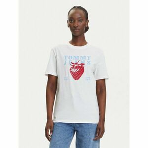 Tommy Jeans Póló Strawberry DW0DW20894 Fehér Relaxed Fit kép