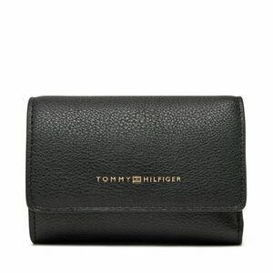 Női pénztárca Tommy Hilfiger Logotape Trifold AW0AW17477 Fekete kép