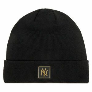 Sapka New Era New York Yankees Metallic Badge Black Cuff Knit Beanie 60424815 Fekete kép