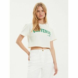 Converse Póló W Retro Chuck Cropped Tee 10027151-A03 Ekru Regular Fit kép