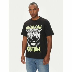 Versace Jeans Couture Póló 78GAHT06 Fekete Regular Fit kép