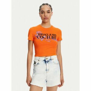 Versace Jeans Couture Póló 78HAHC05 Narancssárga Slim Fit kép
