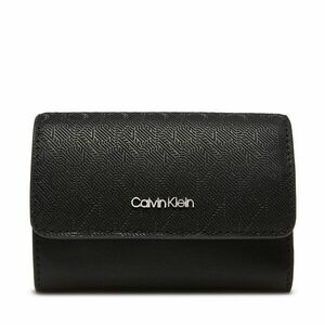 Női pénztárca Calvin Klein Ck Must Aop Small Trifold W Zip LV04F1038G Fekete kép