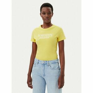Tommy Jeans Póló Essential DW0DW19447 Sárga Slim Fit kép