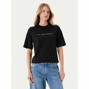 United Colors Of Benetton Póló 3BL0D109D Fekete Relaxed Fit kép