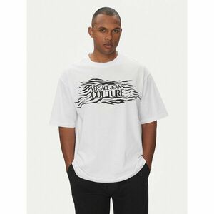 Versace Jeans Couture Póló 78GAH6L1 Fehér Regular Fit kép