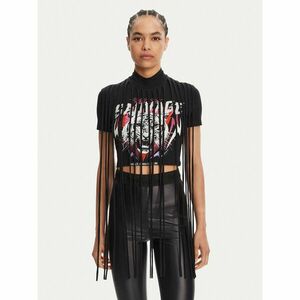 Versace Jeans Couture Póló 78HAHE01 Fekete Slim Fit kép