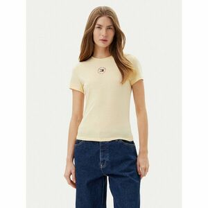 Tommy Jeans Póló Essential DW0DW20316 Sárga Slim Fit kép