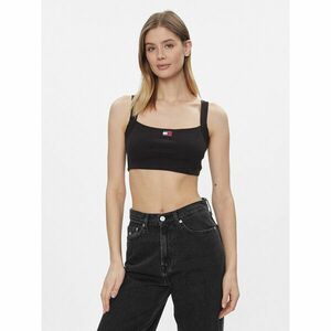 Tommy Jeans Felső Badge DW0DW17395 Fekete Slim Fit kép