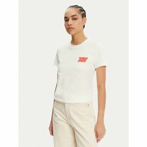 Tommy Jeans Póló Bubble DW0DW21338 Fehér Regular Fit kép