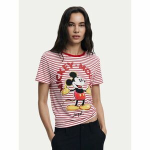Desigual Póló Mickey 25SWTKAI Piros Regular Fit kép