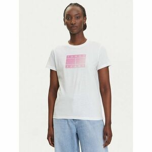 Tommy Jeans Póló Gradient Flag DW0DW20905 Fehér Regular Fit kép
