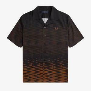 Hosszú ujjú ingek Fred Perry WAVE GRAPHIC REVERE COLLAR kép
