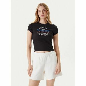 Tommy Jeans Póló DW0DW21421 Fekete Slim Fit kép