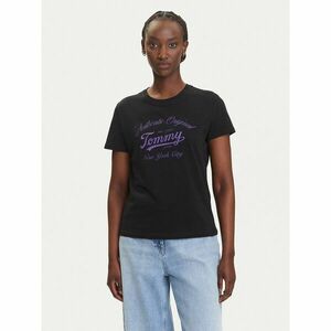 Tommy Jeans Póló Essential DW0DW21404 Fekete Regular Fit kép