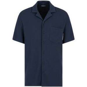 Hosszú ujjú ingek Emporio Armani Waffle Jersey Lounge Shirt Navy Blue kép