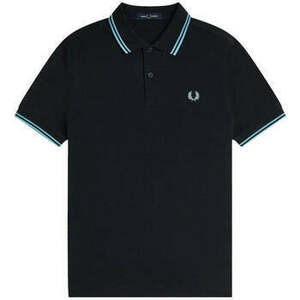 Pólók / Galléros Pólók Fred Perry Twin Tipped Polo Shirt Navy/Mint Blue kép