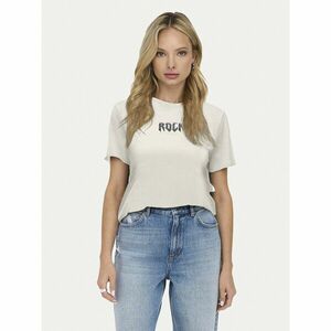ONLY Póló Lucy 15307412 Ekru Regular Fit kép
