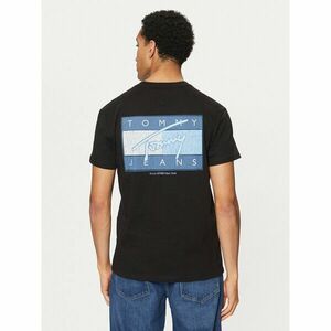 Tommy Jeans Póló Flag DM0DM21108 Fekete Regular Fit kép