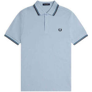 Pólók / Galléros Pólók Fred Perry Twin Tipped Polo Shirt Light Smoke/Petrol Blue/Navy kép