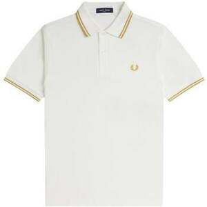 Pólók / Galléros Pólók Fred Perry Twin Tipped Polo Shirt Snow White/Honeycomb kép
