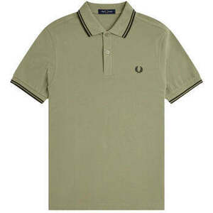 Pólók / Galléros Pólók Fred Perry Twin Tipped Polo Shirt Olive Mint/Night Green kép