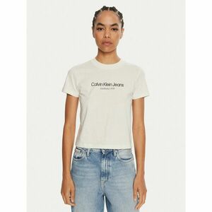 Calvin Klein Jeans Póló J20J224914 Ekru Regular Fit kép