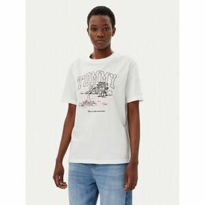 Tommy Jeans Póló Tonal Tropics DW0DW21343 Ekru Relaxed Fit kép
