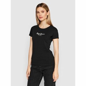 Pepe Jeans Póló New Virginia PL505202 Fekete Slim Fit kép