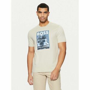 BOSS Póló Te_Mextour 50535079 Bézs Regular Fit kép
