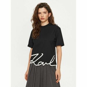 KARL LAGERFELD Póló A1W17013 Fekete Relaxed Fit kép