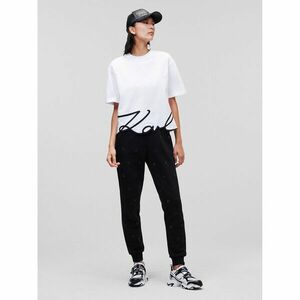 KARL LAGERFELD Póló Signature Hem 226W1703 Fehér Relaxed Fit kép