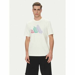 adidas Póló Lounge Ice Graphic JJ4020 Fehér Regular Fit kép