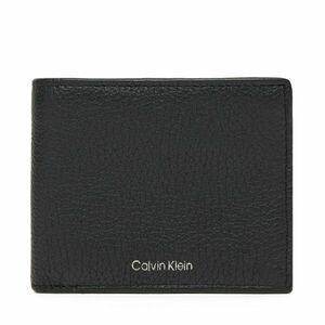 Nagyméretű férfi pénztárca Calvin Klein Ck Leather Billfold W Zip Coin LV04D1028G Fekete kép