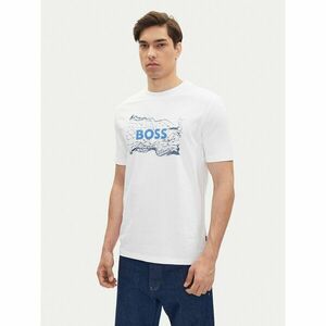 BOSS Póló Logo Space 50539186 Fehér Regular Fit kép