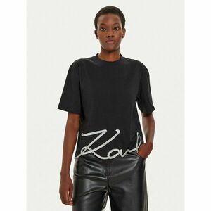 KARL LAGERFELD Póló 226W1703 Fekete Relaxed Fit kép