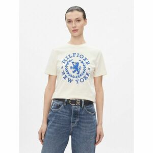 Tommy Hilfiger Póló Reg Crest C-Nk Tee Ss WW0WW41058 Ekru Regular Fit kép