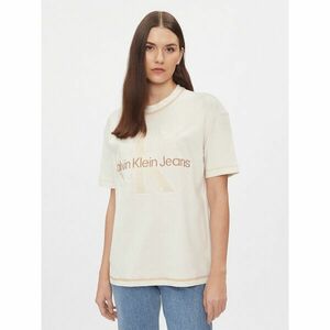 Calvin Klein Jeans Póló Hero Monologo J20J222974 Ekru Boyfriend Fit kép