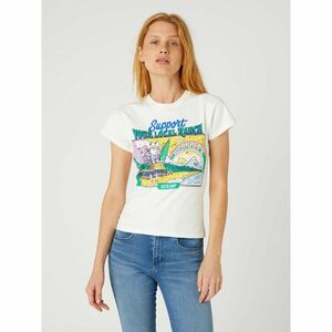Wrangler Póló Shrunken Band W7FDEEW02 112332013 Fehér Slim Fit kép