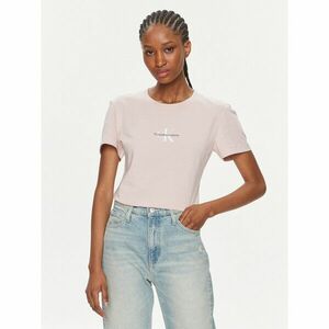 Calvin Klein Jeans Póló Monologo Slim Tee J20J222564 Rózsaszín Slim Fit kép