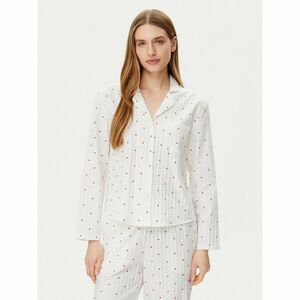 Hunkemöller Pizsama felső Jacquard Hearts 301436 Fehér Relaxed Fit kép