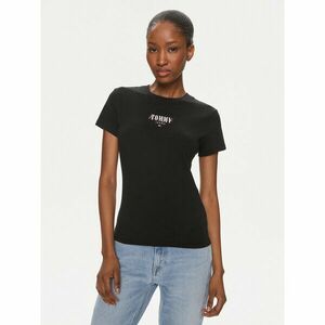 Tommy Jeans Póló Essential DW0DW17839 Fekete Slim Fit kép