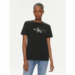 Calvin Klein Jeans Póló Diffused Monologo J20J223264 Fekete Regular Fit kép