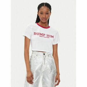 Juicy Couture Póló Dump Him JCWCT23314 Fehér Slim Fit kép