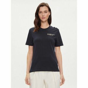 Tommy Hilfiger Póló Gold Button WW0WW41211 Sötétkék Regular Fit kép