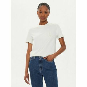 Calvin Klein Jeans Póló Satin Applique J20J223925 Ekru Regular Fit kép