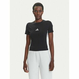 adidas Póló Essentials 3-Stripes JC8325 Fekete Slim Fit kép
