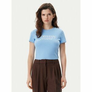 Tommy Jeans Póló Essential DW0DW19447 Kék Slim Fit kép